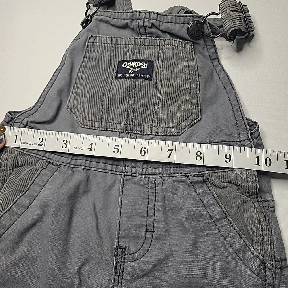 OSHKOSH BGosh Vestbak‎ Gray Overalls Corduroy Detail Size 12M